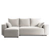 ECKSOFA Tobi mit Bettkasten und Schlaffunktion, L-Form, Velourstoff, Universal - Weiß, Holzwerkstoff (246/145cm) - 4ALL HOME