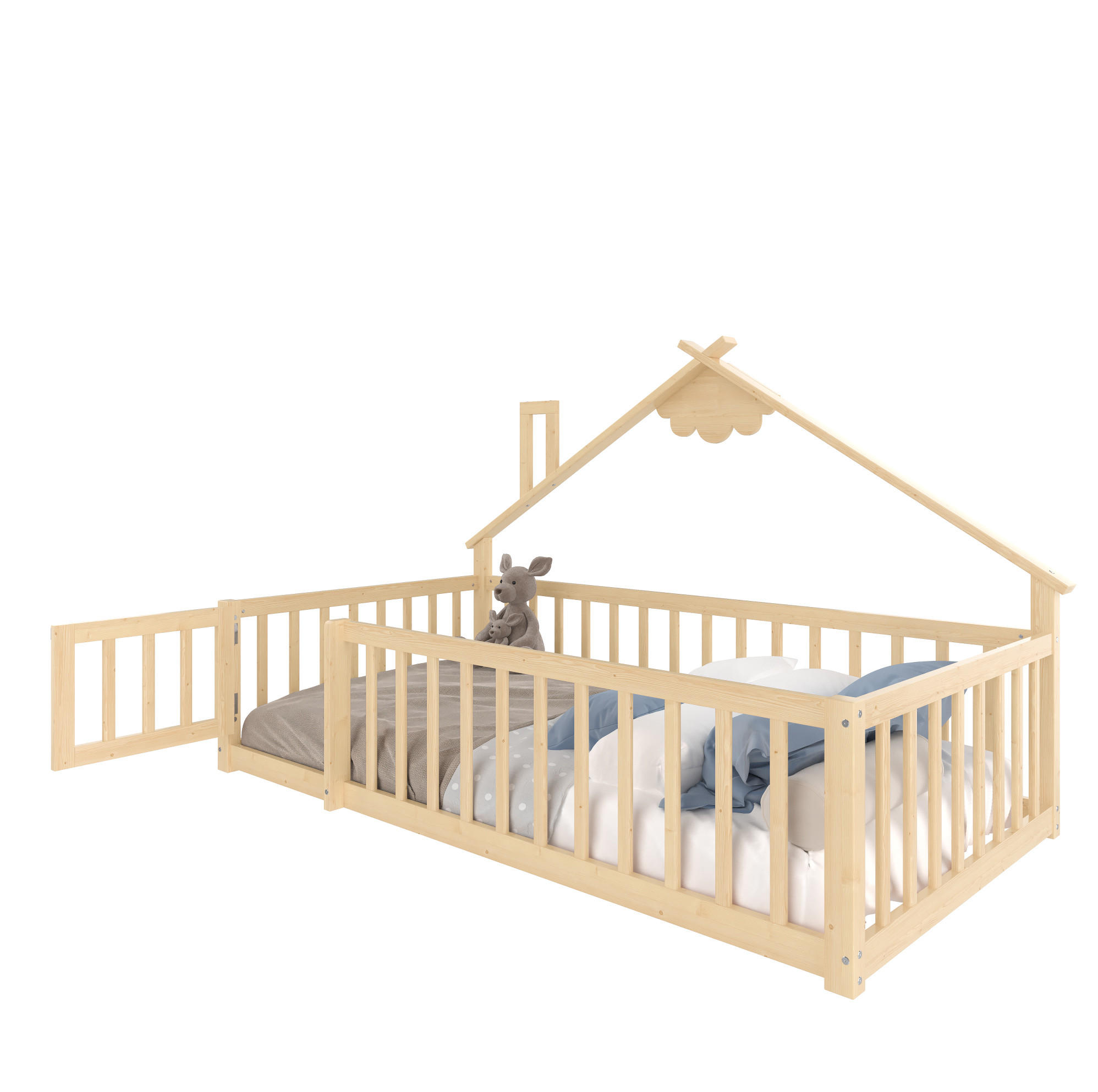 Beauniv Kinderbett Braun 90x190 cm