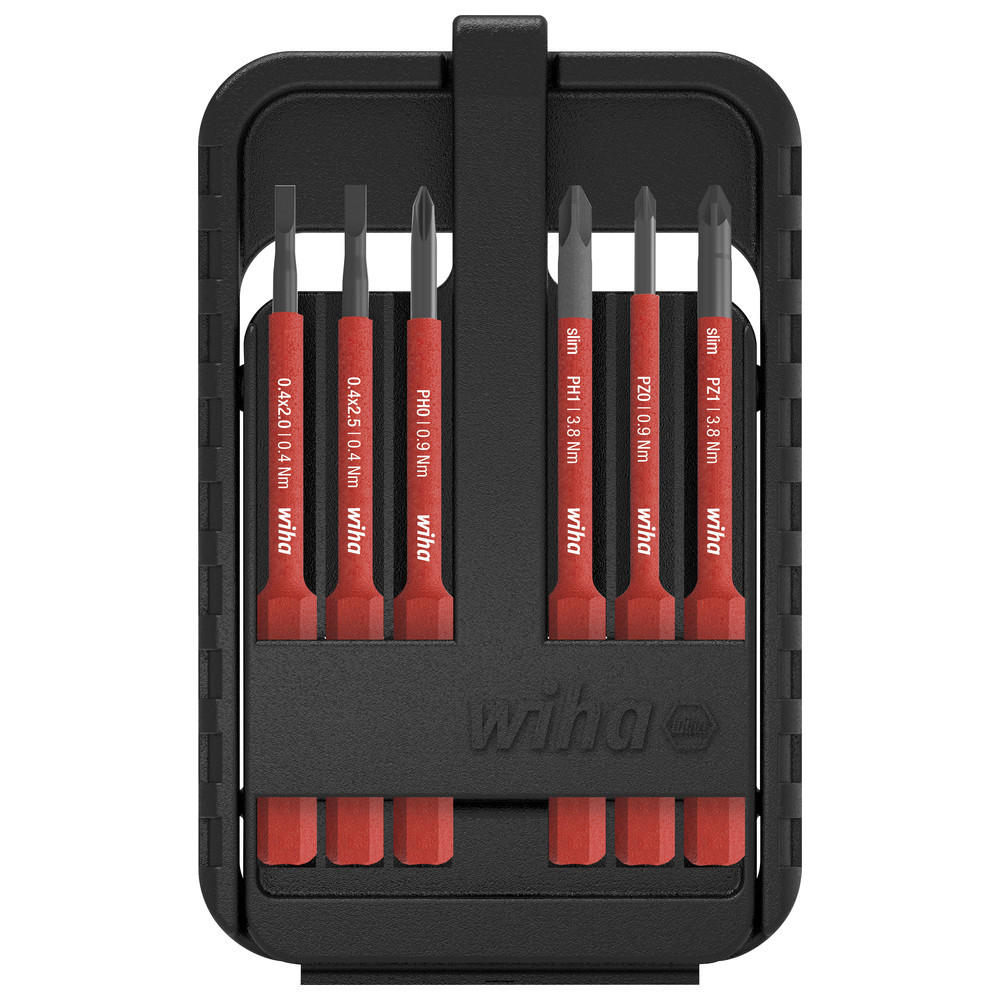 BIT Set slimBIT electric, in slimBit-Box, SL, PH, PZ, 7-teilig - Multicolor, Kunststoff (190/110/15cm) - Wiha
