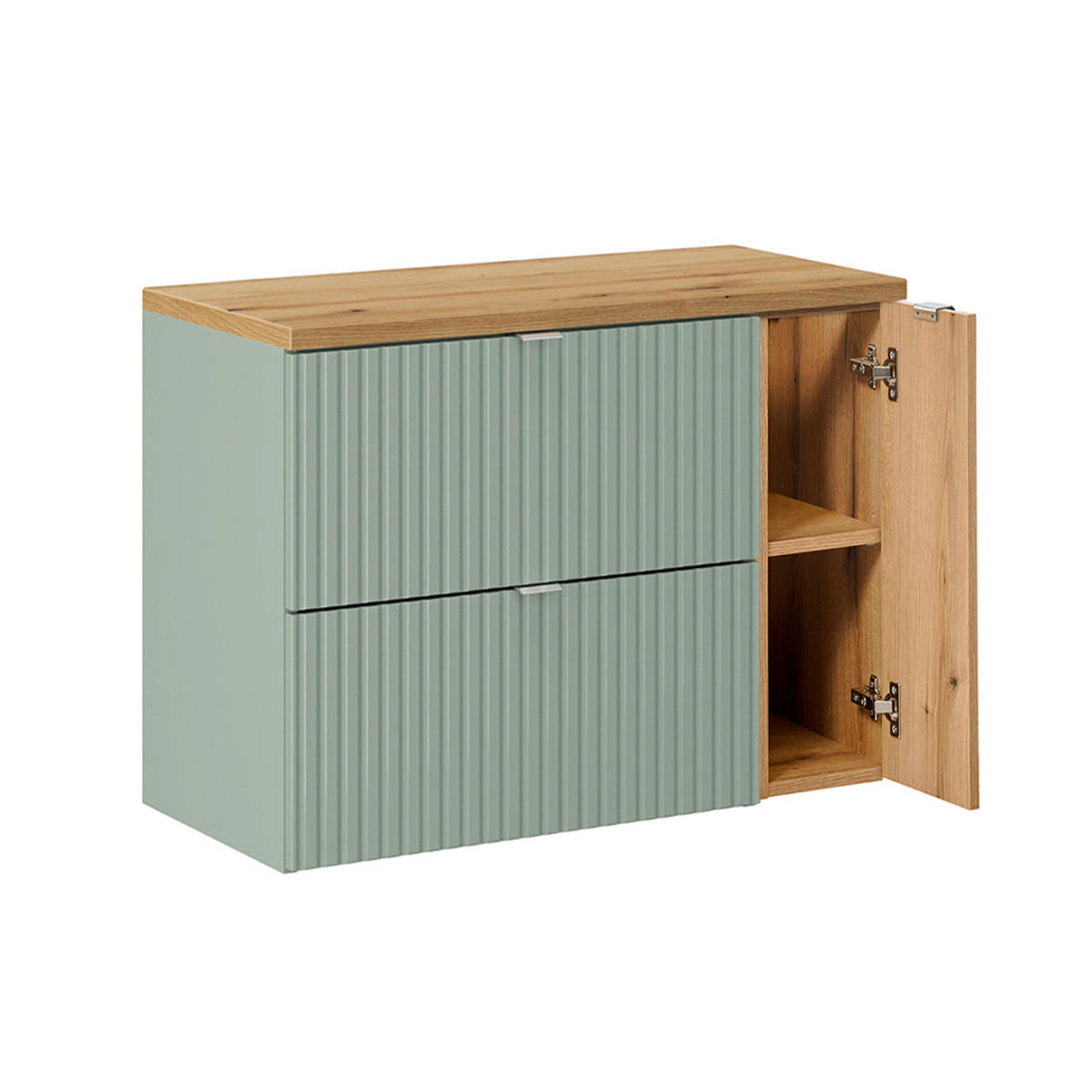 WASCHTISCHUNTERSCHRANK 80.4cm Jade Grün - Grün, Holzwerkstoff (80.4/59.5/40cm) - Petits-meubles