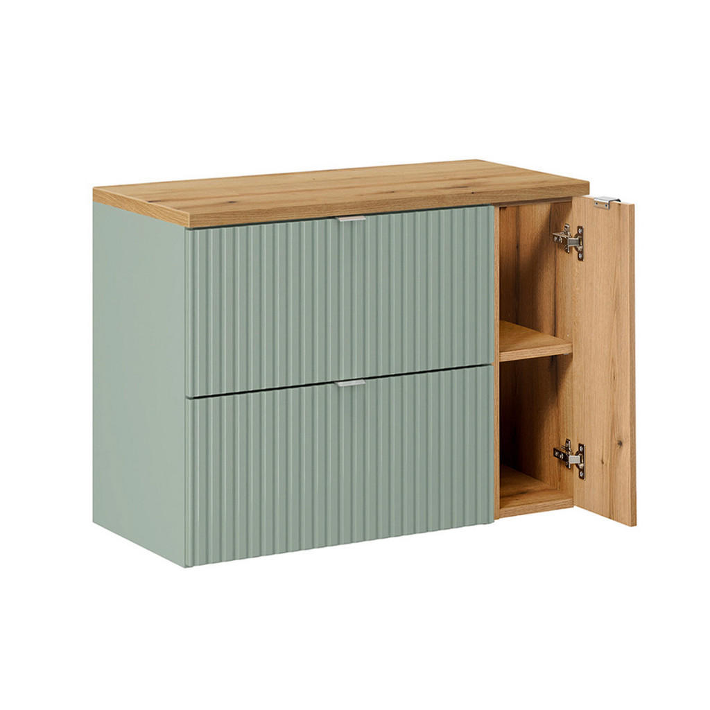 Thumbnail - Petits-meubles Waschtischunterschrank, Grün, Holzwerkstoff, 80.4x59.5x40 cm, Badezimmer, Badezimmerschränke, Bad Untersc...