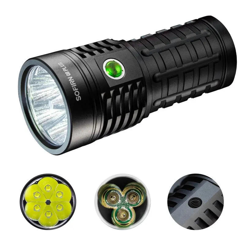 TASCHENLAMPE, USB-C 16000lm - Schwarz, Kunststoff (6.3/6.3/13.3cm) - Kaket
