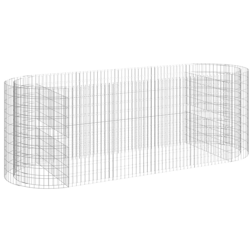 vidaXL Hochbeet, Silber 100x100x300 cm