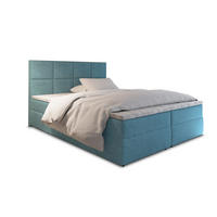 BOXBETT LENA 180x200 cm mit Matratze und Topper - Blau - Hellblau, Holz (180/200cm) - MASSENO