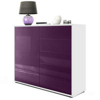 KOMMODE Ben Front in Brombeer Hochglanz - Brombeere, Holzwerkstoff (79/74/36cm) - Vladon