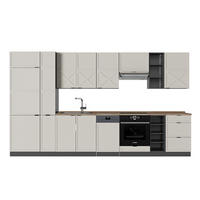 KÜCHENZEILE Fame-Line GrauBeige/Anthrazit 355 cm, AP Eiche - Anthrazit/Grau, Holzwerkstoff (355/81.6/60cm) - Vicco