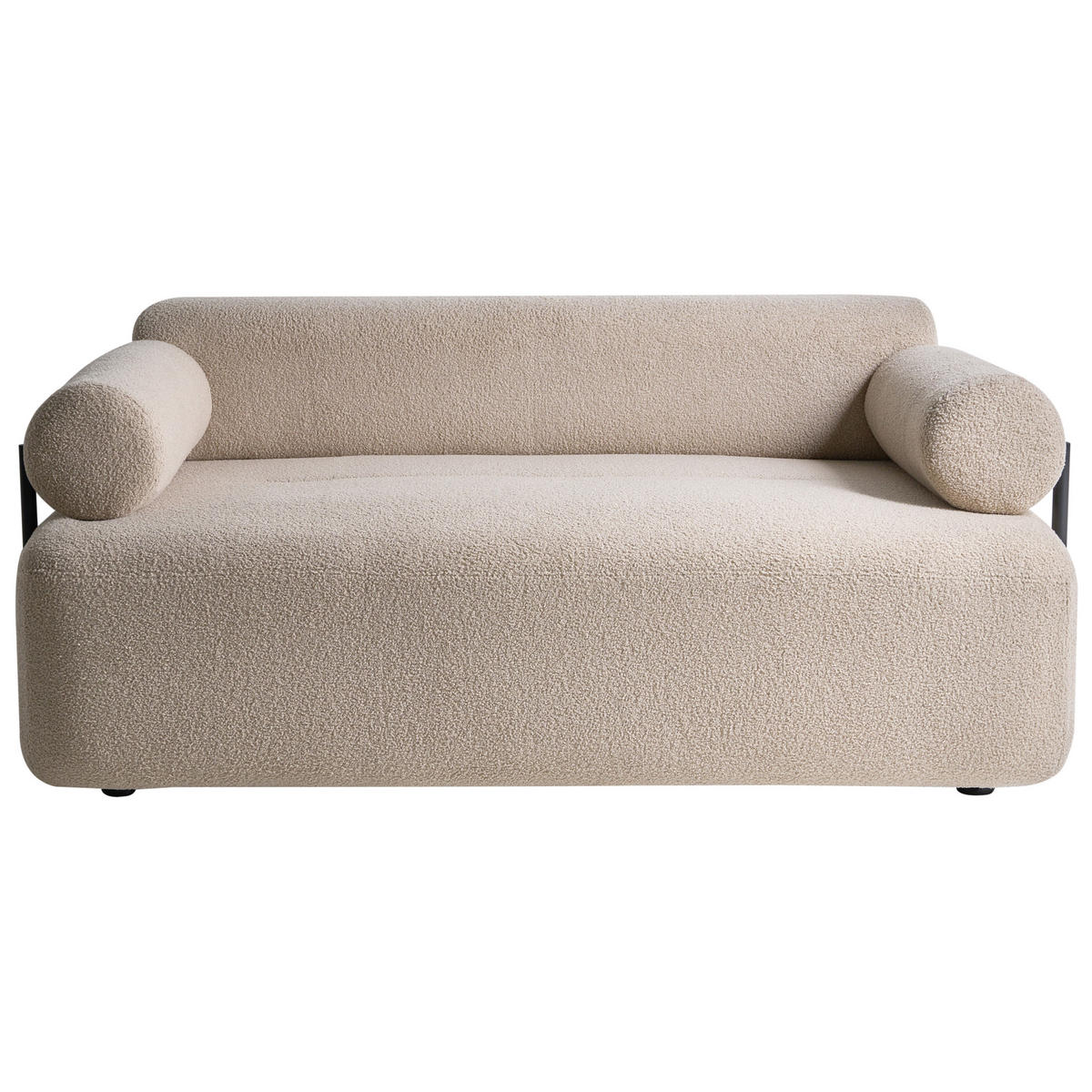POHOVKA 2-místná Bouclé Béžová Elva - béžová, textil (170/74/100cm) - Beliani