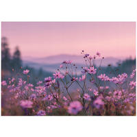 FOTOTAPETE Blumen Natur Rosa 368x254 cm - Multicolor, Papier (368/254cm) - Wallarena