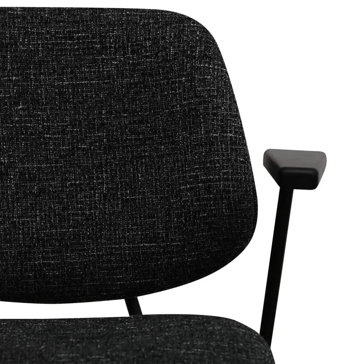 ARMLEHNSTUHL-SET 6 Stück in Teddystoff Schwarz - Schwarz, Textil/Metall (50/82/58cm) - Furnhouse