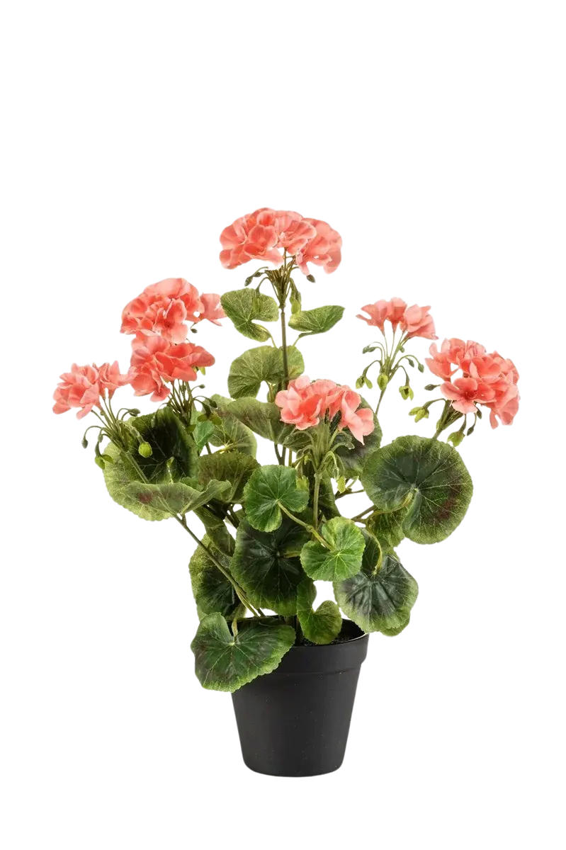 KUNSTBLUME Künstliche Geranie - Zidon 38 cm UV-beständig - Pink, Kunststoff (38cm) - Emerald