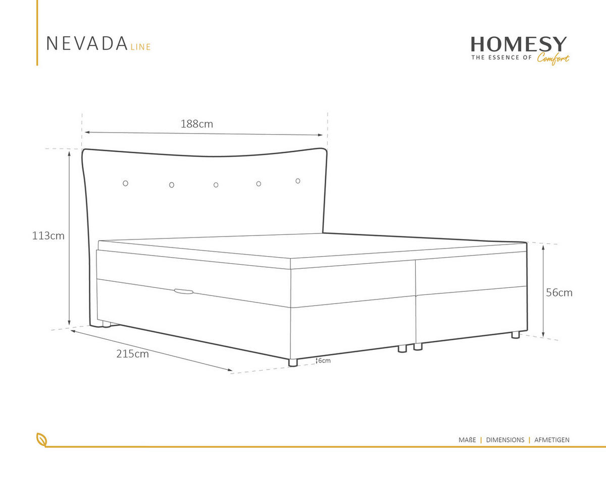 BOXBETT Nevada 180 x 200 cm Doppelbett mit hochwertiger Bonell-Matratze und Topper - grün - Grün, Holz (180/200cm) - Homesy