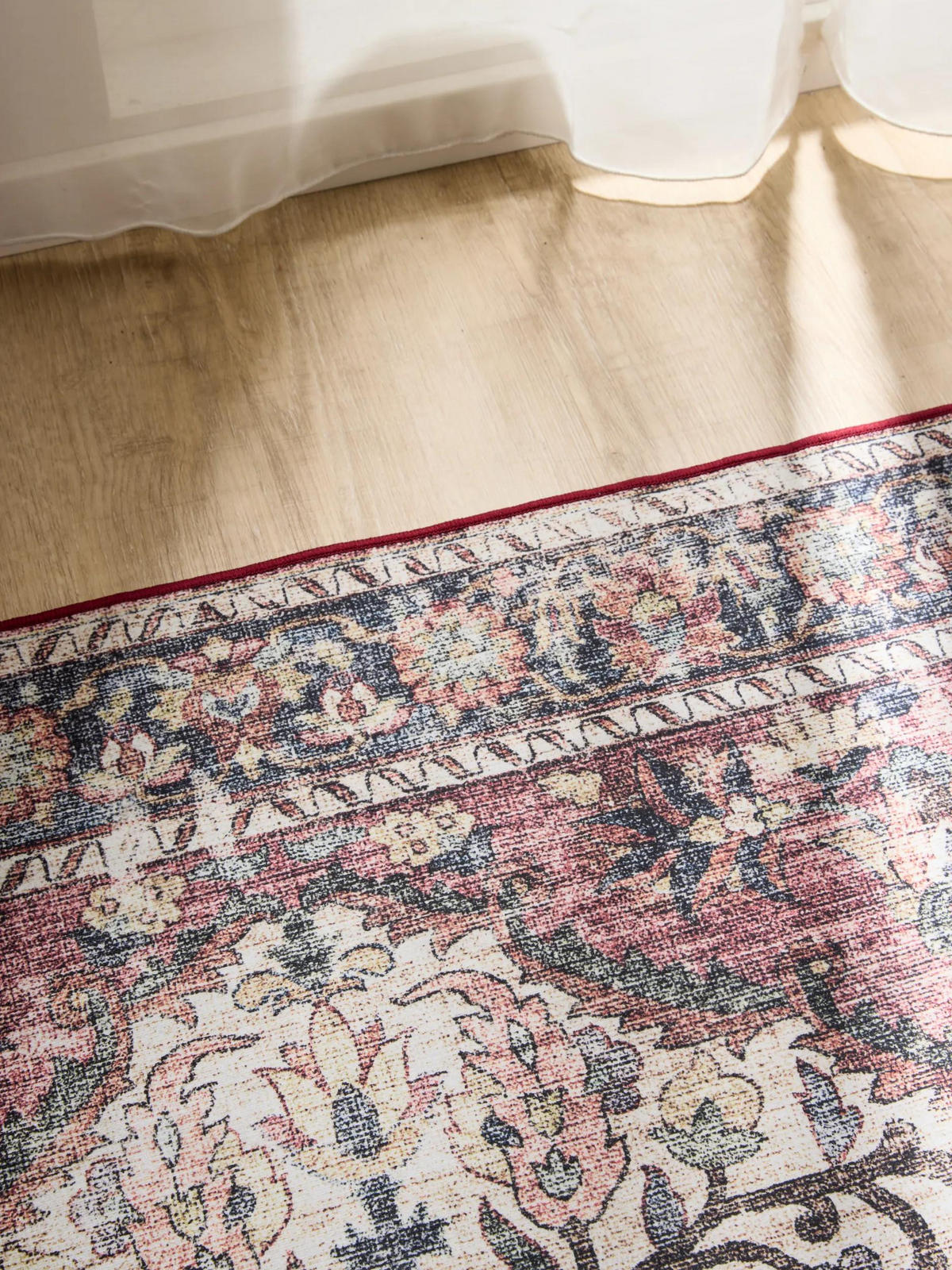 VINTAGE-TEPPICH George waschbar 60x120 cm - Rot/Multicolor, Kunststoff (60/120cm) - benuta