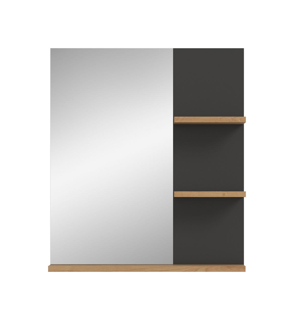 SPIEGEL Nova Bad in Basalt grau Nachbildung und Artisan Nachbildung B/H/T: 63x73x16 cm - Grau, Holzwerkstoff (63/73/16cm)