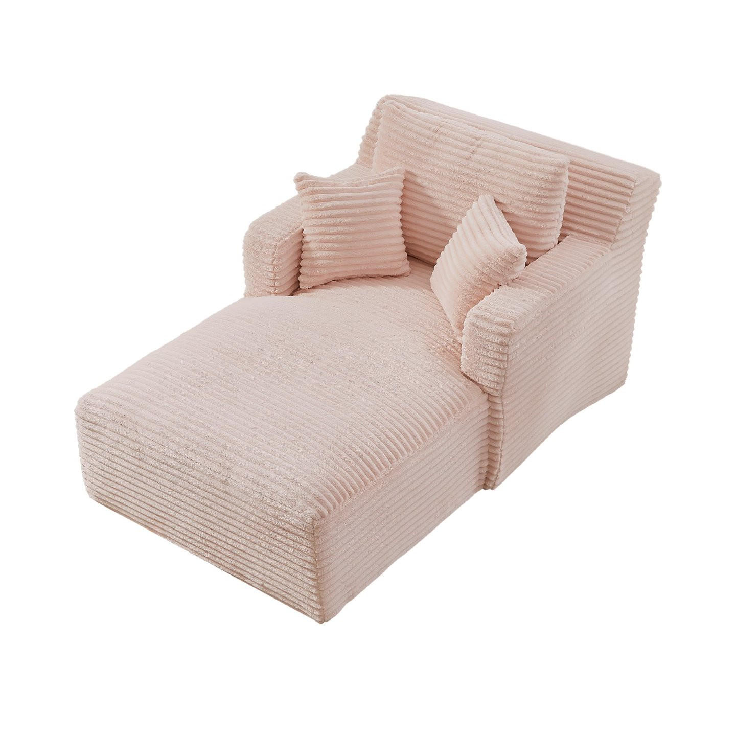 SOFA Cord Pink - Rosa, Textil (100/82/166cm) - WISHDOR