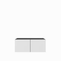 TV-SCHRANK Kaja 100 cm, zweitürig, schwarz, weiß - Schwarz/Weiß, Kunststoff (100/40/40cm) - Margaret Hadas24
