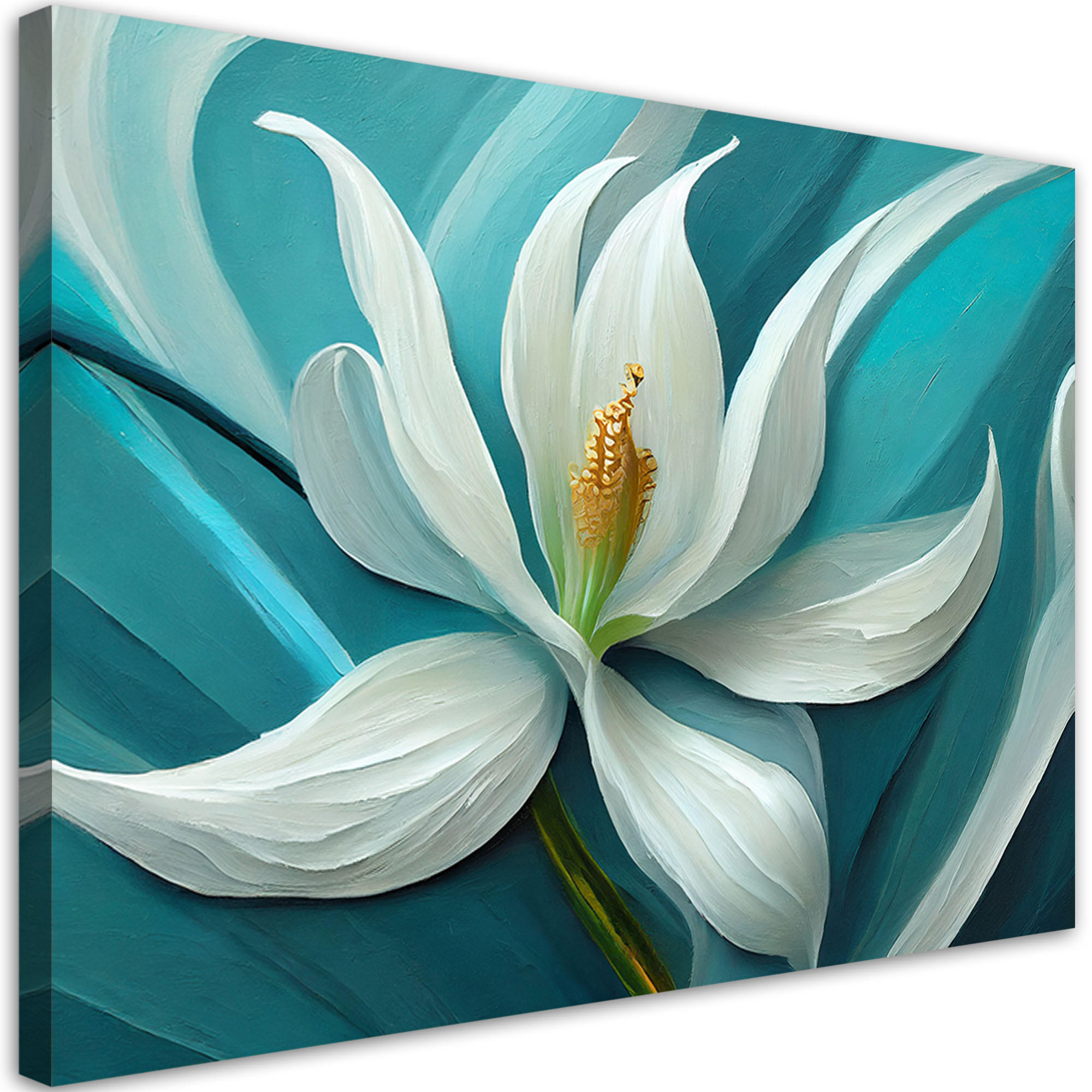 Feeby Leinwandbild Blau 120x80 cm