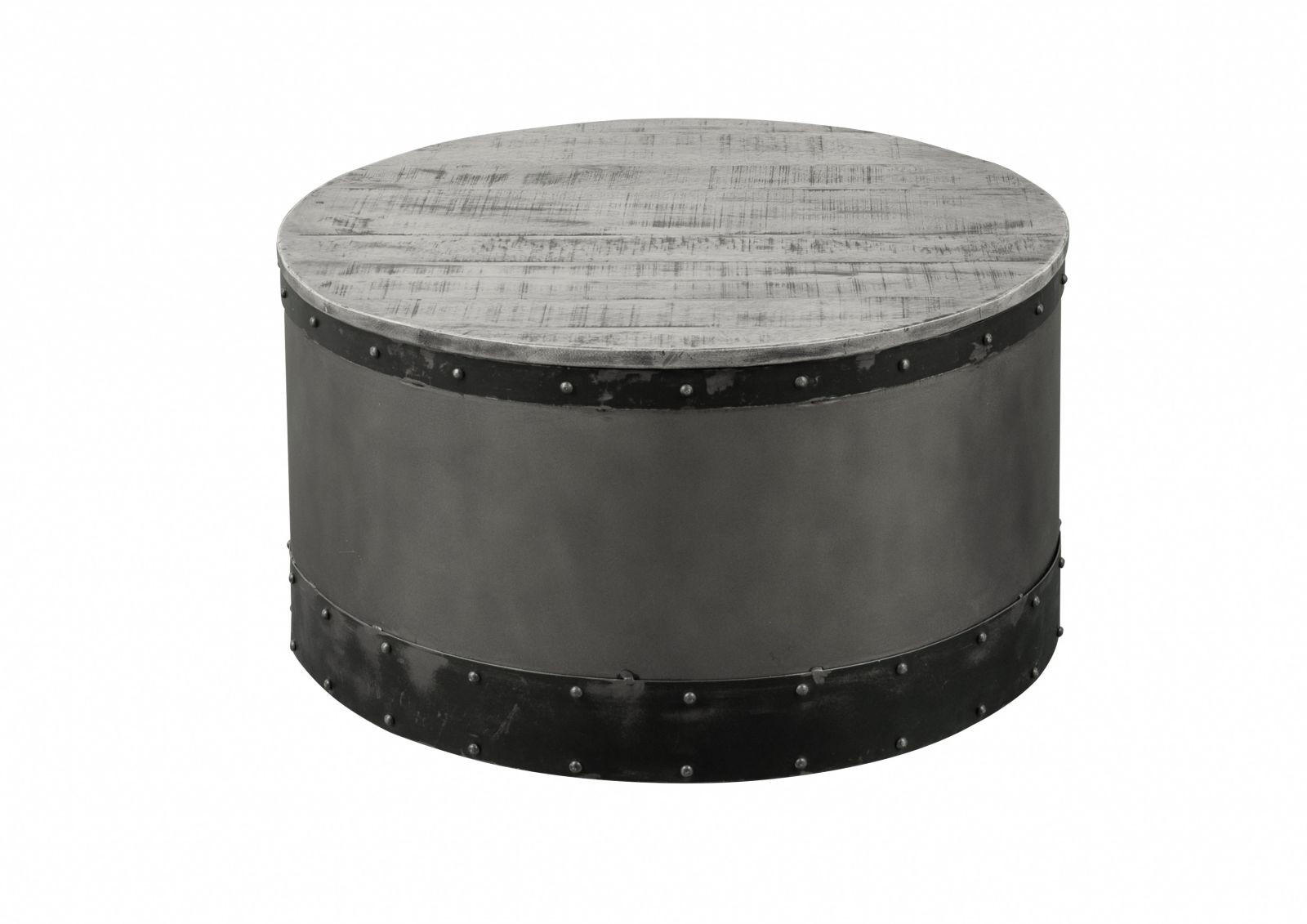 COUCHTISCH Mango 78x78x43 grau lackiert HEAVY INDUSTRY #163 - Grau, Holz (78/78/43cm) - Massivmoebel24