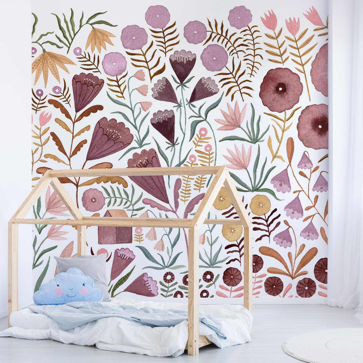 FOTOTAPETE Claudia Voglhuber - Blumenmeer 288/288 cm - Rosa, Papier (288/288cm) - Bilderwelten