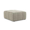 POUF Bouclé Stoff Grau - Taupe/Schwarz, Holzwerkstoff/Kunststoff (75/41/90cm) - Makamii