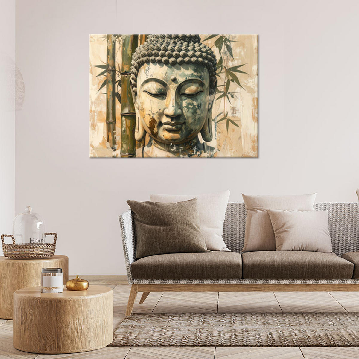 LEINWANDBILD Zen und Orientalisch 100x70cm - Beige, Textil (100/70cm) - Feeby