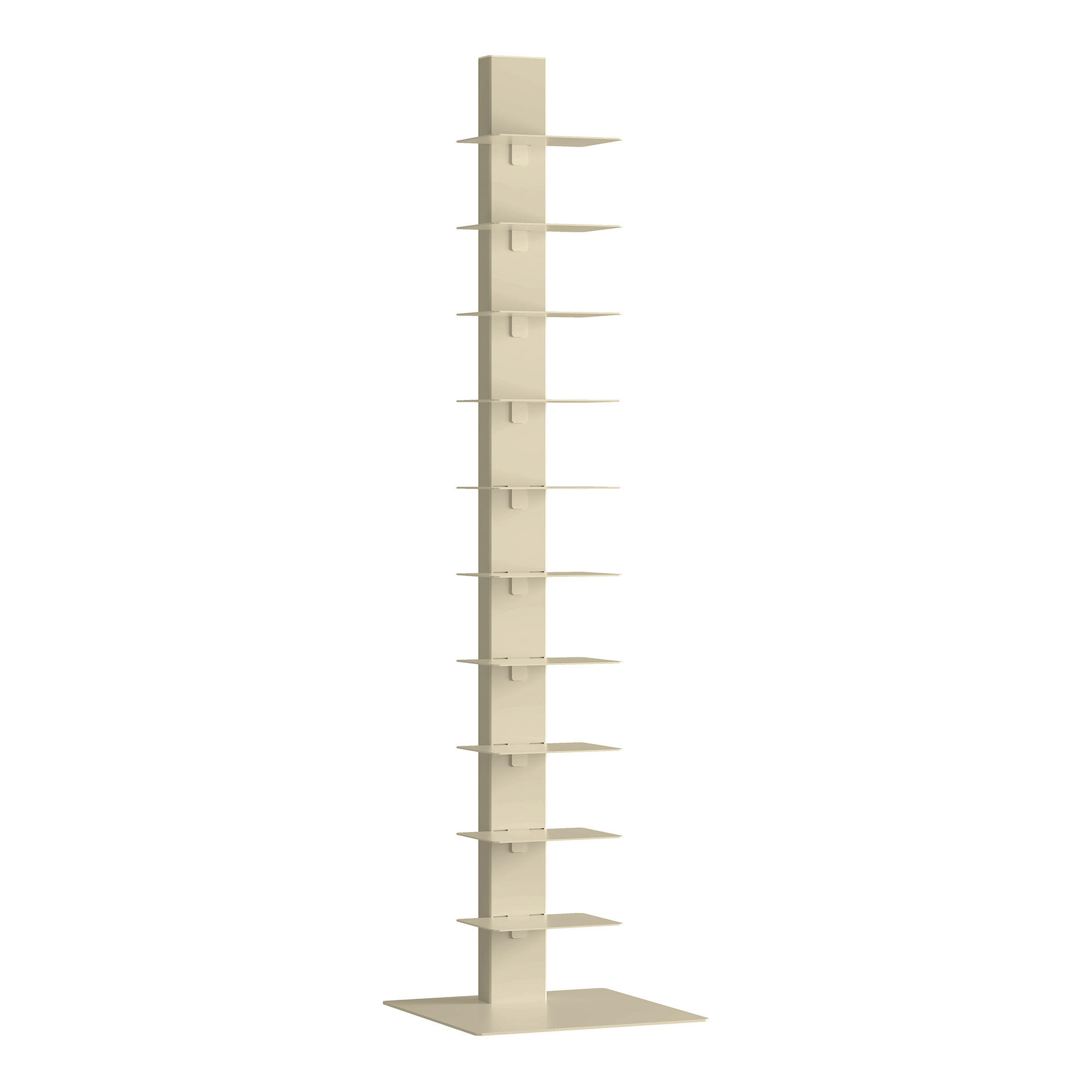 KNIHOVNA Eksjö - béžová, kov (39/150/39cm) - [en.casa]