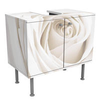 WASCHBECKENUNTERSCHRANK Pretty White Rose 60/55/35 cm - Weiß, Holzwerkstoff (60/55/35cm) - Bilderwelten
