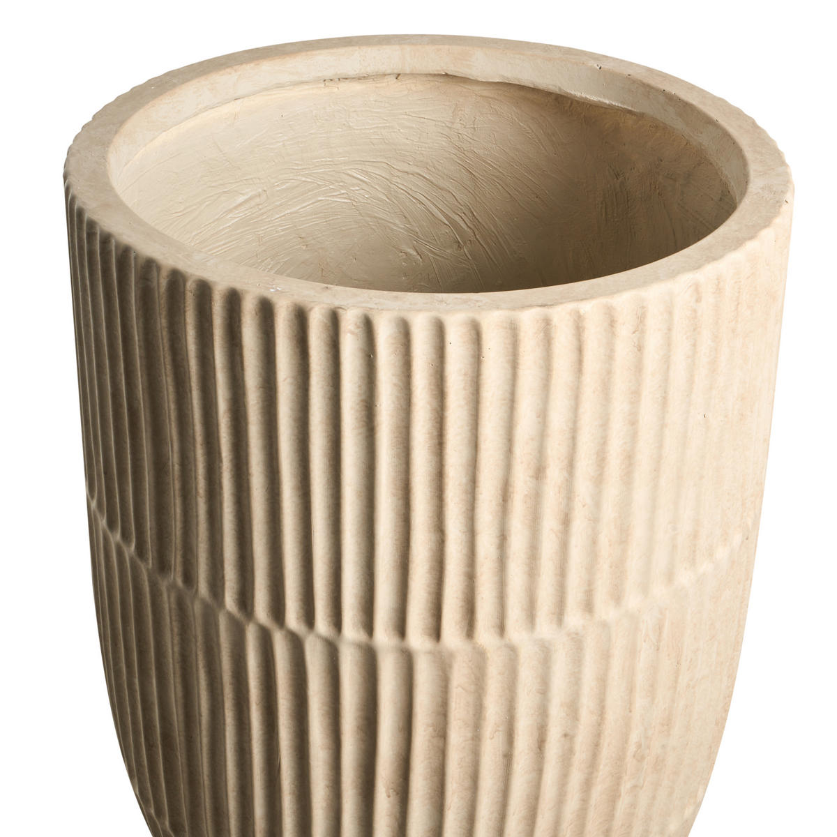 BLUMENKÜBEL Beige Poros - Beige, Keramik (50cm) - Beliani