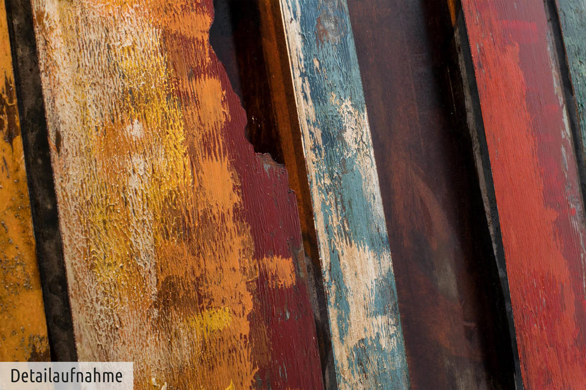 METALLBILD Bunt 144/44 cm - Multicolor, Metall (8.8/44cm) - KUNSTLOFT