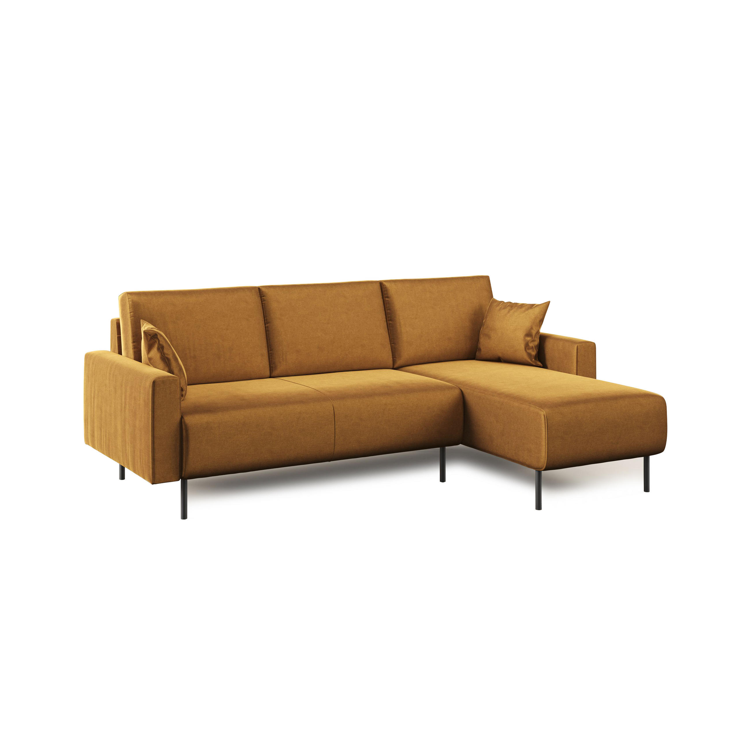 ECKSOFA Arthur - Goldfarben, Textil (224/91cm) - Divani.store