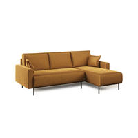 ECKSOFA Arthur - Goldfarben, Textil (224/91cm) - Divani.store