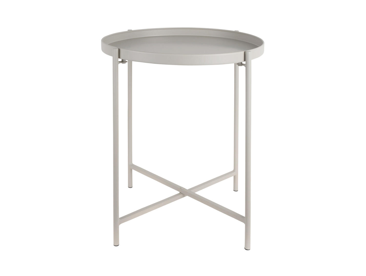 BEISTELLTISCH Meseta Grau 40/40/49 cm - Grau, Metall (40/40/49cm) - Leitmotiv