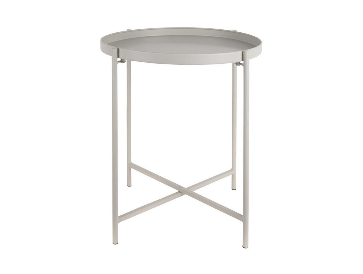 BEISTELLTISCH Meseta Grau 40/40/49 cm - Grau, Metall (40/40/49cm) - Leitmotiv