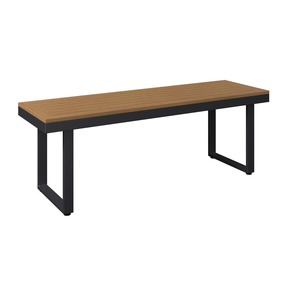 LOUNGEGARNITUR Hottie Naturfarben/Grau, 4-tlg. - Dunkelgrau, Metall