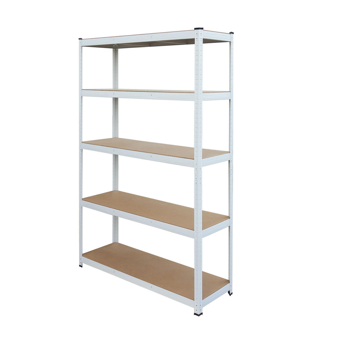 SCHWERLASTREGAL - Weiß, Holzwerkstoff/Kunststoff (120/200/60cm) - Relaxdays