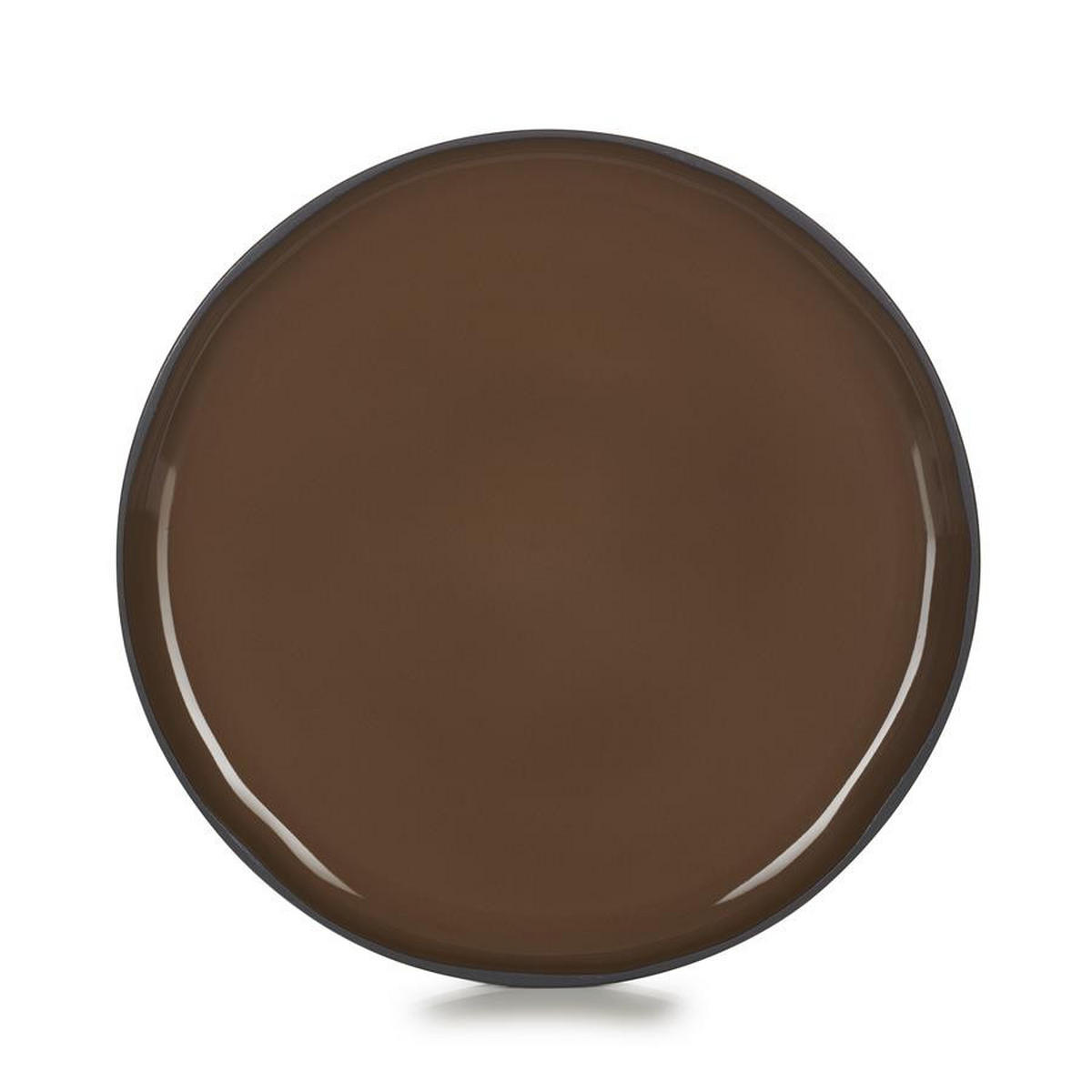 TELLER FLACH CARACTERE 26 cm Tonka - Dunkelbraun, Keramik (26cm) - Revol Porcelaine France