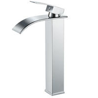 WASCHTISCHARMATUR, 30 x 17,5 cm, silber - Silberfarben, Metall (14/21/9cm) - Vallsero