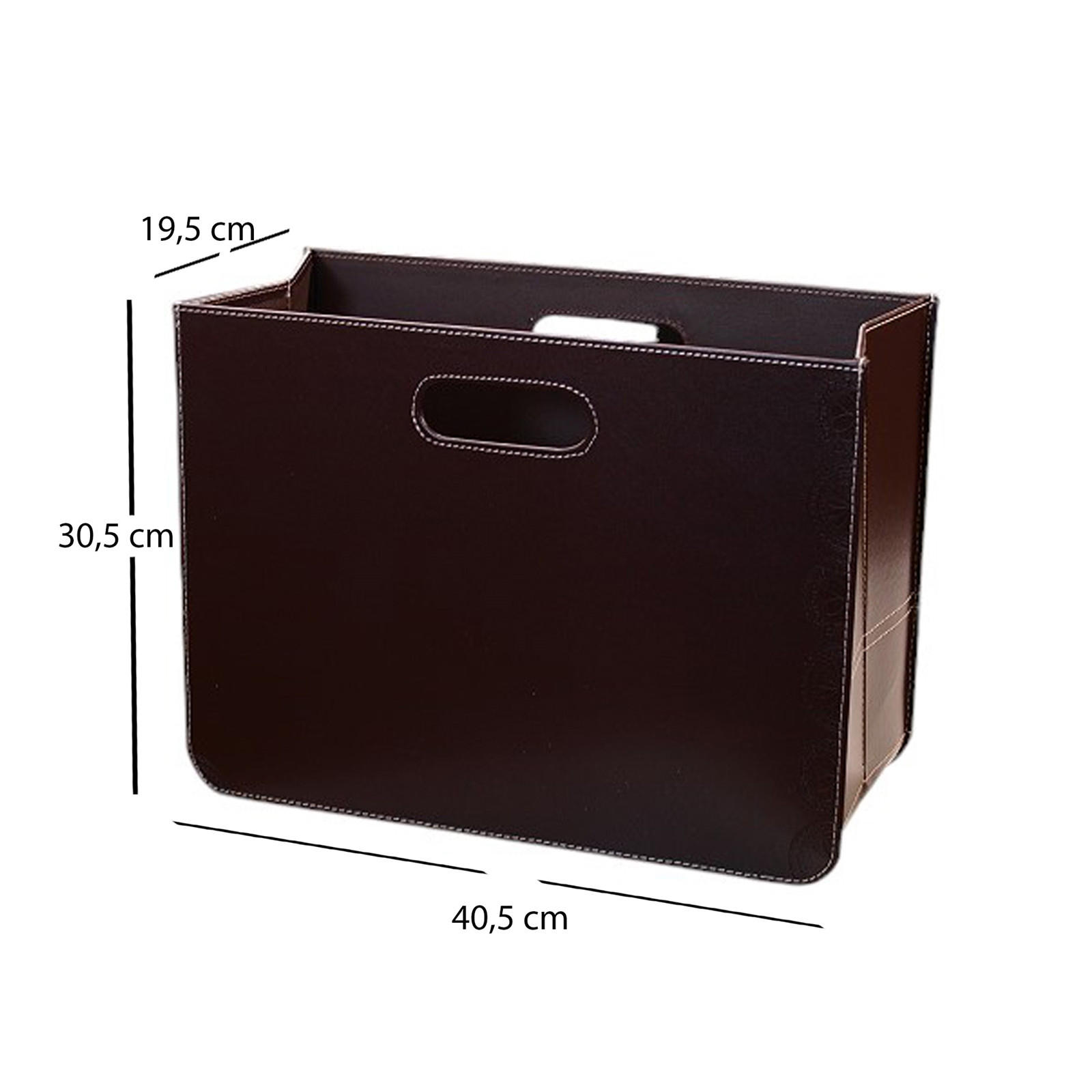 ZEITUNGSKORB Business Kunstleder Braun - Braun, Kunststoff (40.5/30.5/19.5cm) - DESIGN DELIGHTS