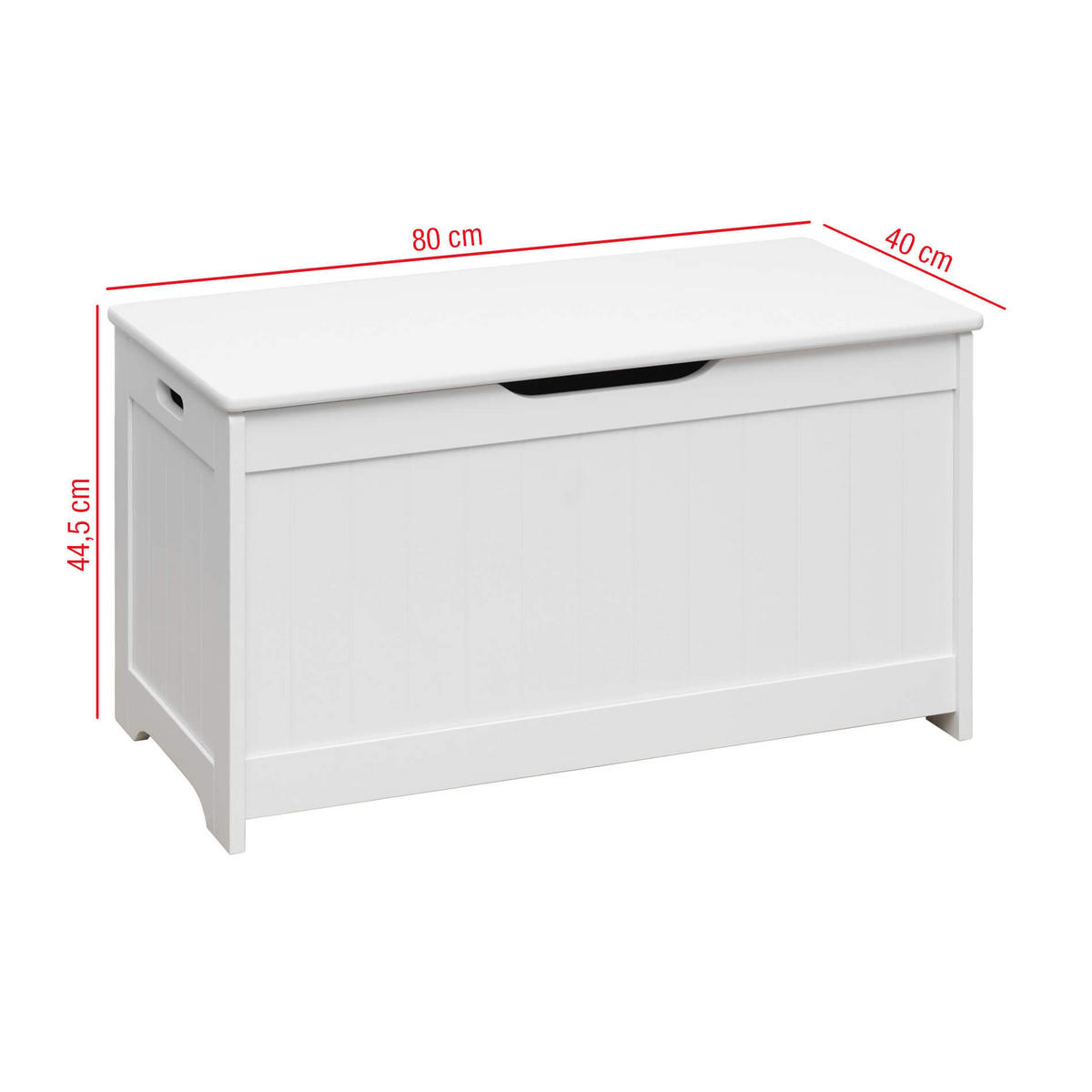KINDERSPIELZEUGTRUHE Weiß 40/40/45 cm - Weiß, Holzwerkstoff (40/45/40cm) - Mobili Rebecca
