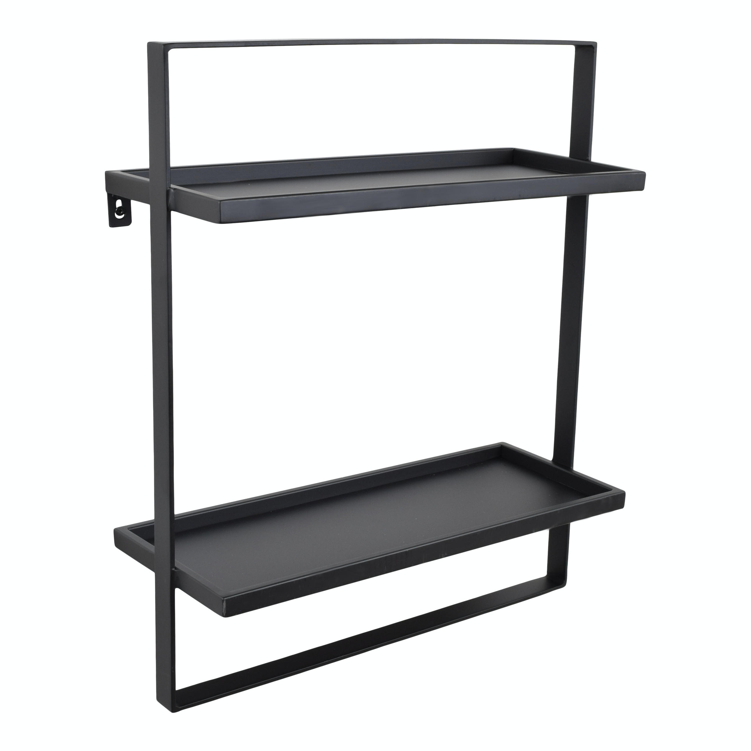 WANDREGAL Remi Schwarz - Schwarz, Metall (50/60/15cm) - LOFT42