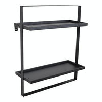 WANDREGAL Remi Schwarz - Schwarz, Metall (50/60/15cm) - LOFT42