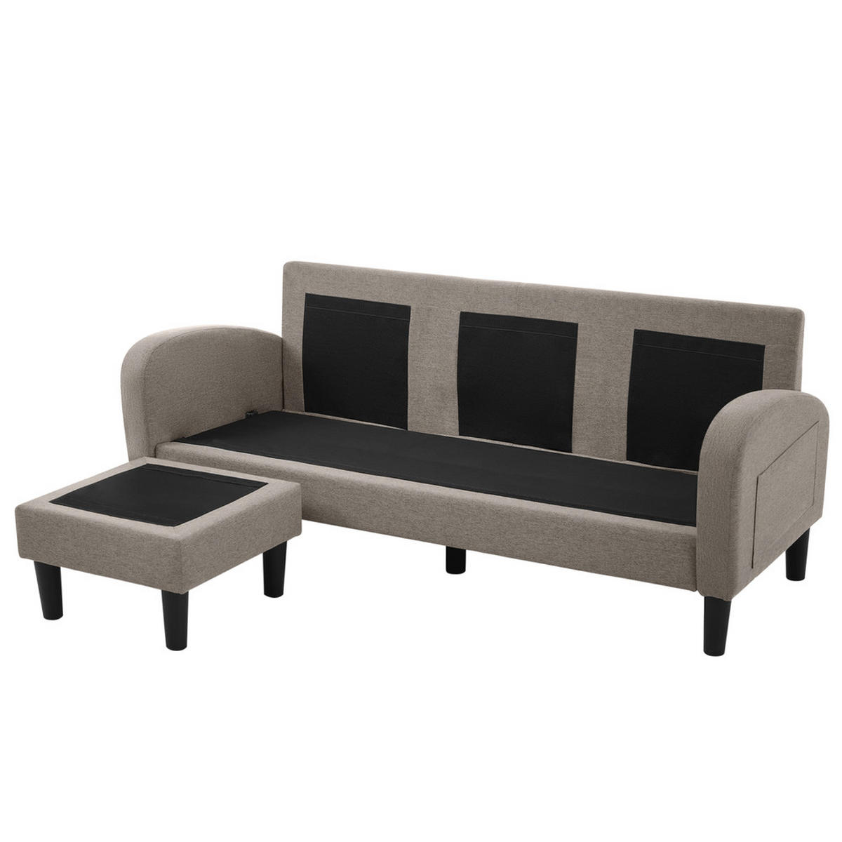 ECKSOFA 166x118cm Modular Kompakt Atmungsaktiv - Grau, Textil (118/166cm) - Raelunyi