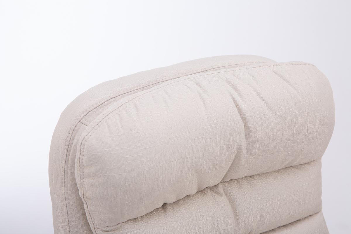 BÜROSTUHL SOUK Stoff 116x68x77 Creme Stoff Metall - Creme, Textil/Metall (68/116/77cm) - DELUKE