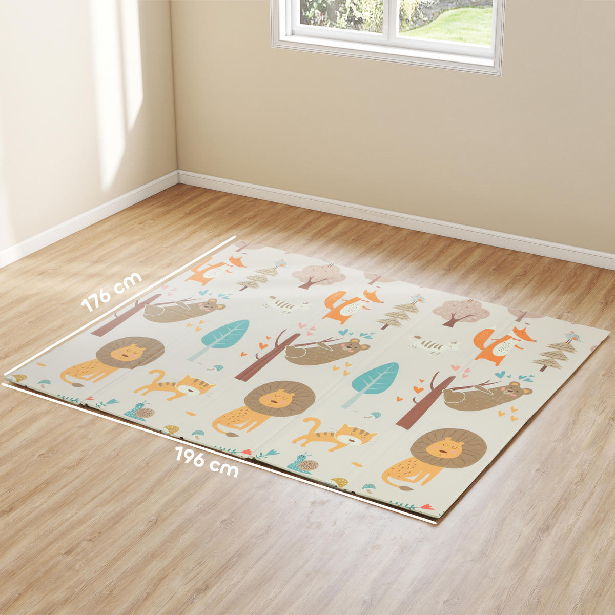 SPIELMATTE DE-10806 doppelseitig & faltbar Mehrfarbig - Multicolor, Kunststoff (176/196cm) - ComfortXL