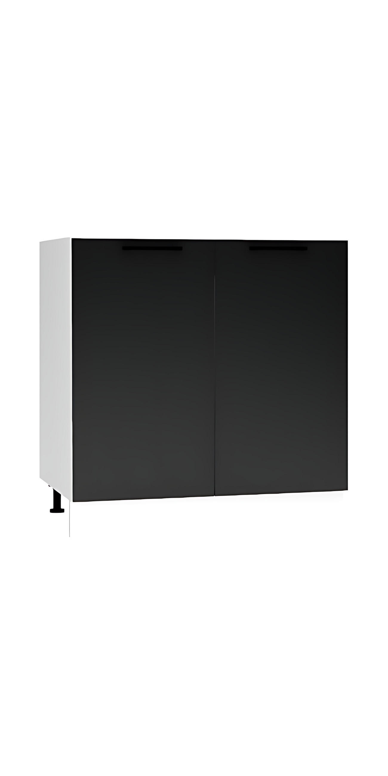 UNTERSCHRANK D80 - Dnoria - Elegante Stauraum Idee - Schwarz, Holz/Metall (80/82/52.4cm) - ROYAL24_MARKT