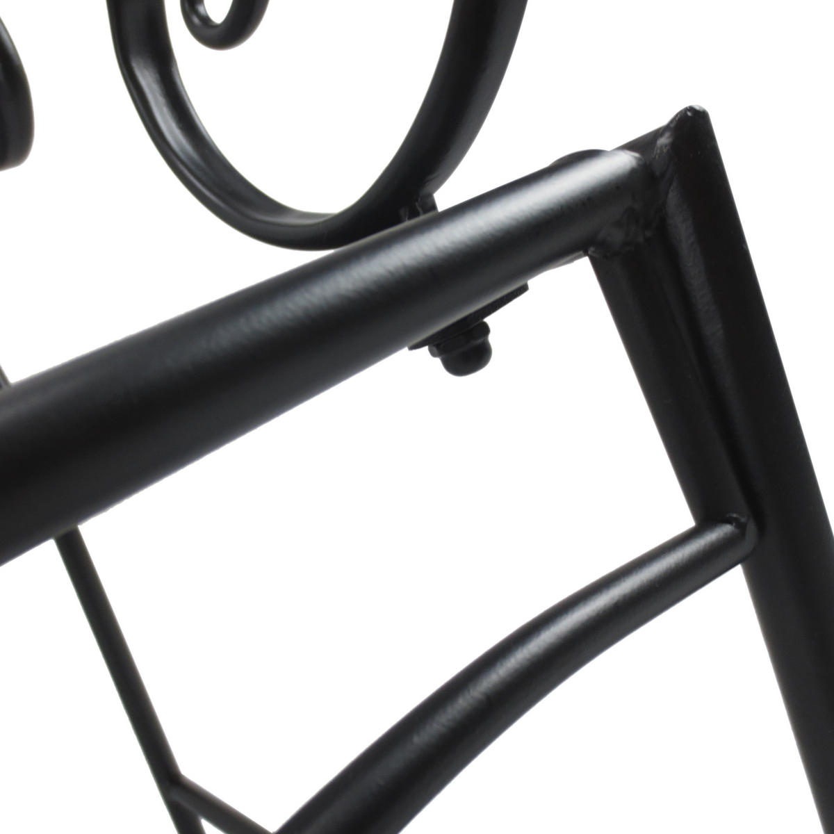 GARTENBANK 107x55x90 cm Metall schwarz - Schwarz, Metall (107/90.5/55.5cm) - LEBENLANG