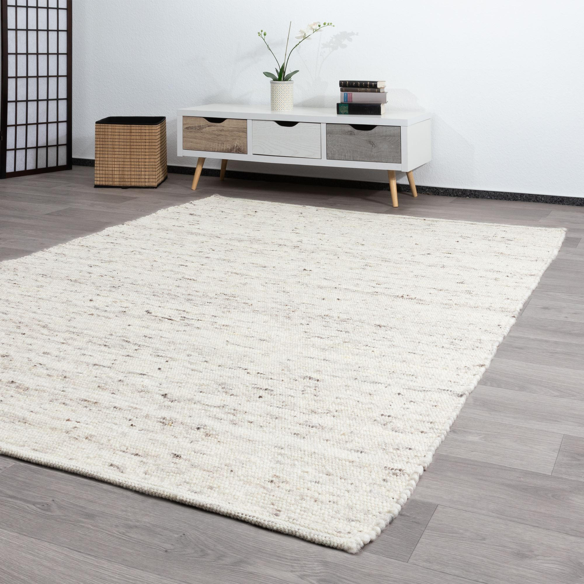 HANDWEBETEPPICH 70/130 cm Athen - Beige, Naturmaterialien (70/130cm) - Steffensmeier