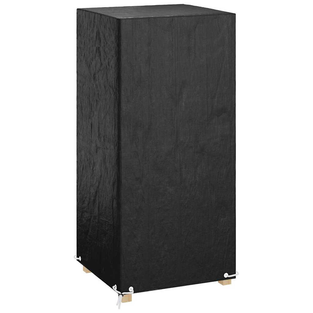 ABDECKUNG Für Gartenstuhl 8 Ösen 75/70/140 Cm Polyethylen - Schwarz, Kunststoff (70/75/140cm) - vidaXL