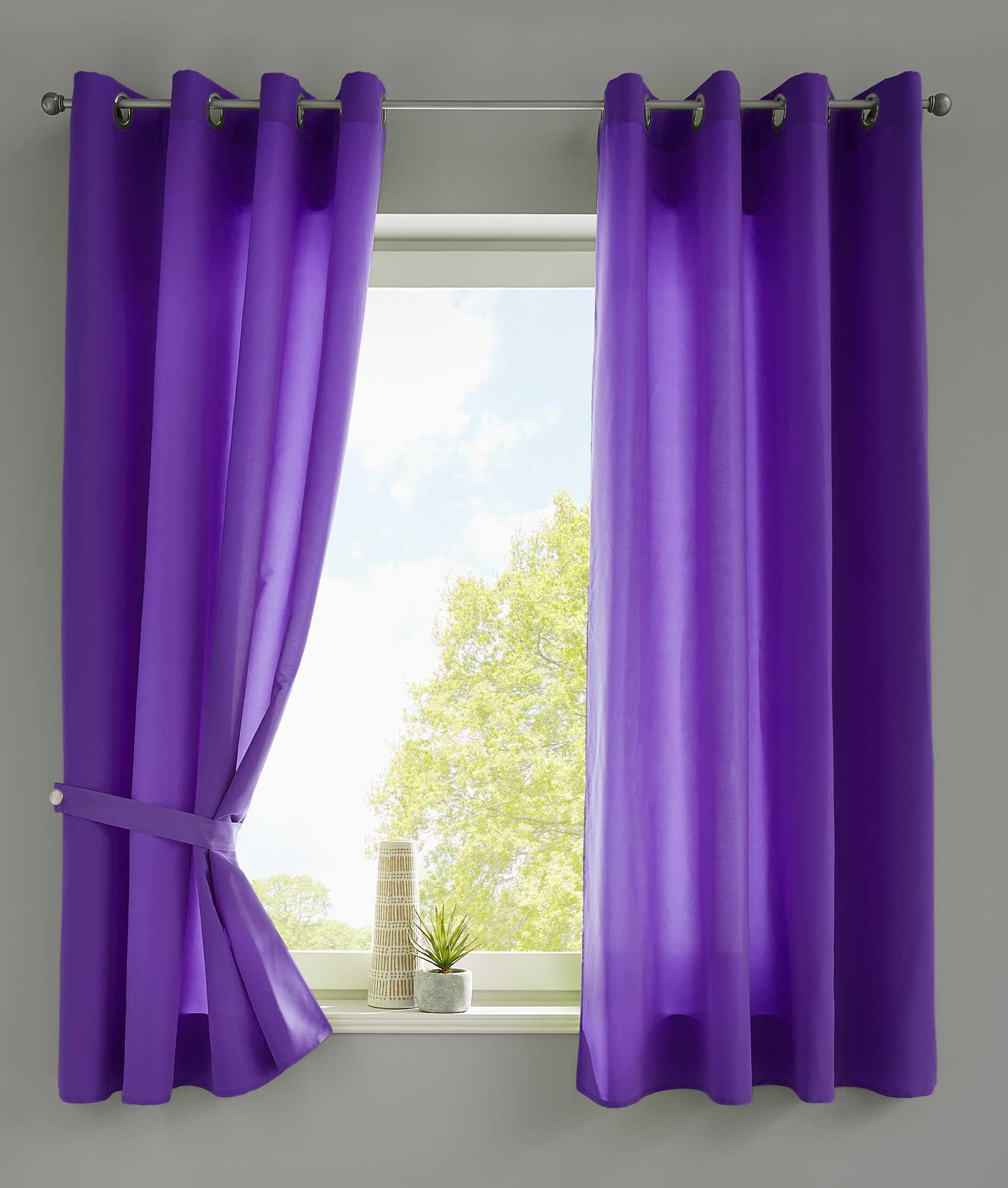 VORHANG 2ER SET BERLIN HxB 175x140cm Lila - Lila, Textil (140/175/175cm) - Gardinenbox