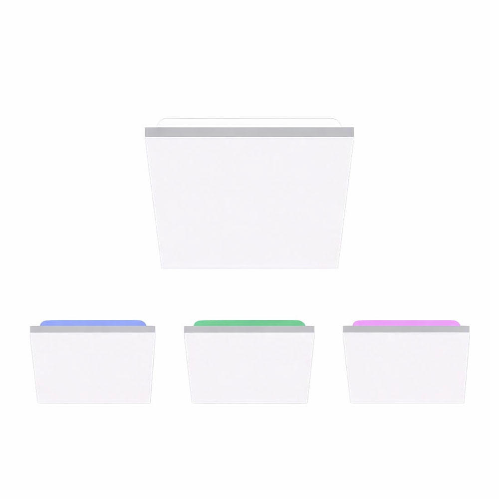 LED DECKENLEUCHTE RGB Weiß - Weiß, Metall (45/45/7cm)