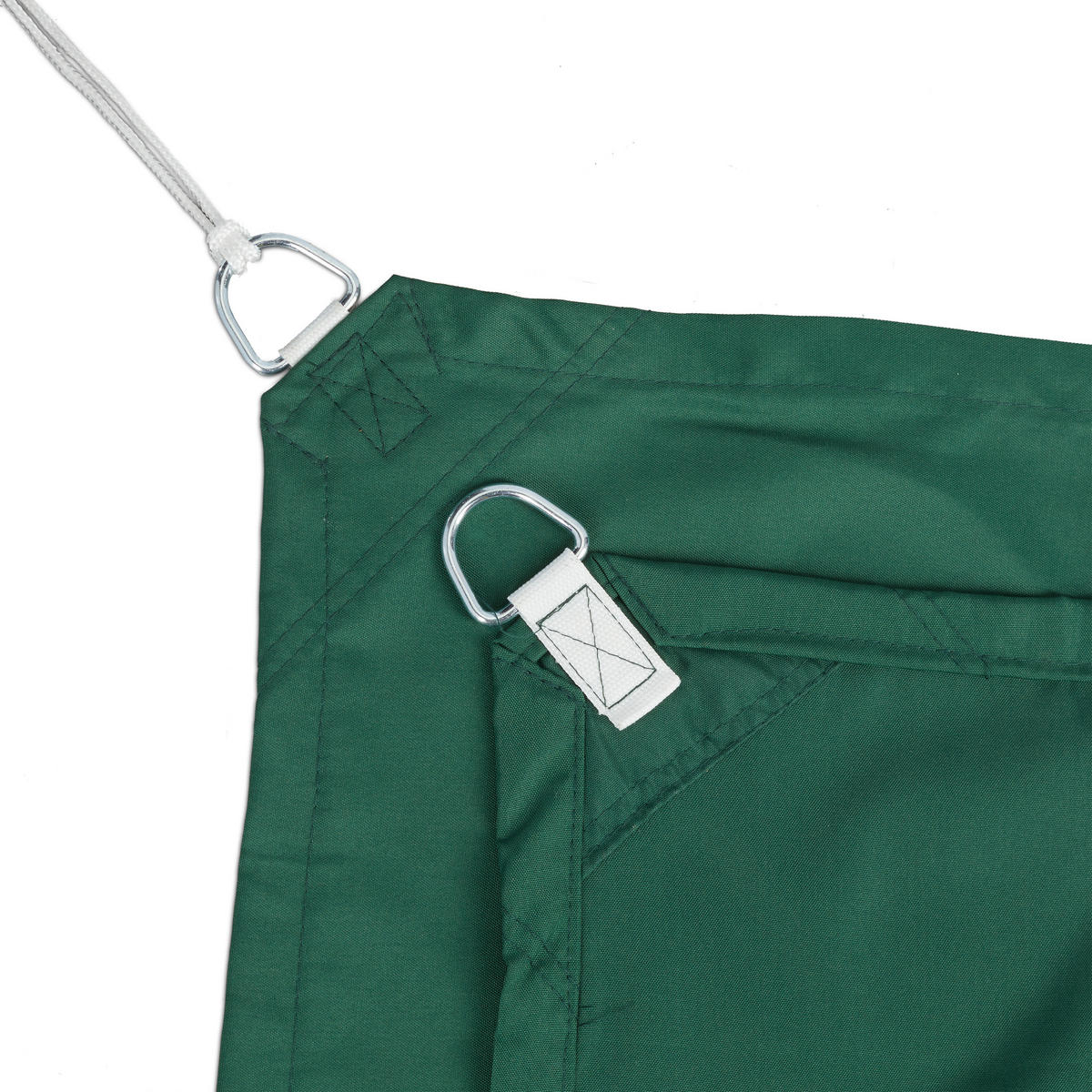 SONNENSEGEL - Dunkelgrün, Textil/Metall (350/450cm) - Relaxdays